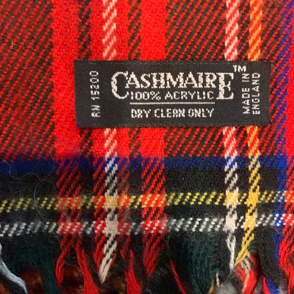 Made in England Plaid 🧣 Cashmaire Scarf